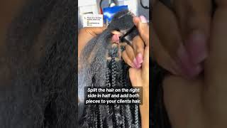 Easiest knotless braid tutorial [upl. by Berny]