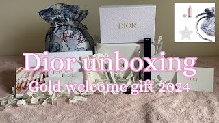 Dior unboxing of the new Motif Gold welcome gift 2024 [upl. by Aissak147]