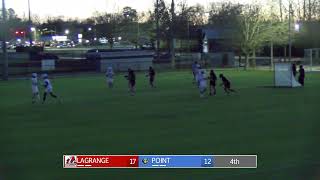 MLAX Point University vs Lagrange College [upl. by Urbanna425]