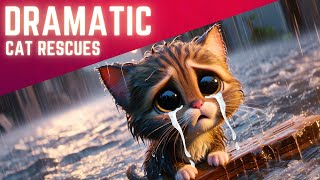 Cats Caught in a Storm 😿Rescue stories catstory aicat aiart [upl. by Lustig]