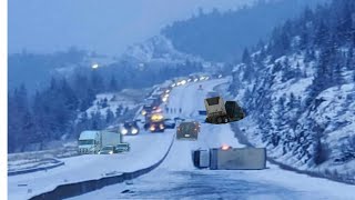 Coquihalla highway Black ice More Snow storm on the way [upl. by Ilenna]