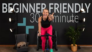 Friendliest Beginner Rhythm Indoor Cycling Class  30 minute [upl. by Anitirhc]