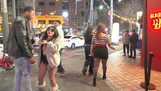 Hongdae Seoul 4k  Seoul nightlife 판타스틱 Hongdae night walk  Korea travel [upl. by Neelyak]