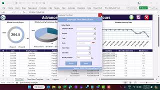 Advanced Timesheet for Employees Billable hours [upl. by Nevak]