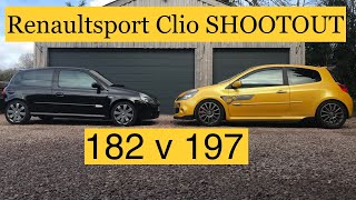 Renaultsport Clio Shootout  182 FF v 197 F1 [upl. by Radley330]