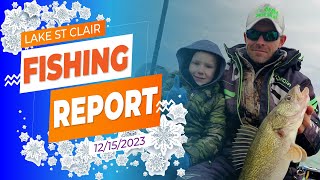 Lake St Clair Ice Fishing Report 12152023 [upl. by Wilow]