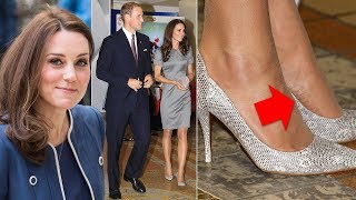 REVEALED The Duchess of Cambridge uses this genius tights tip to keep her high heels in place [upl. by Barcus170]