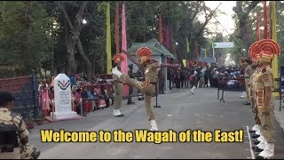 AgartalaAkhaura border Tripura Welcome to the Wagah of the East [upl. by Drofub]