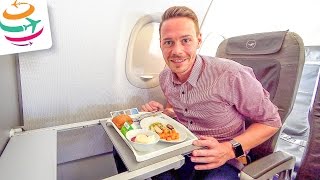 Lufthansa Business Class A319 HAJMUC  YourTravelTV [upl. by Zertnom]