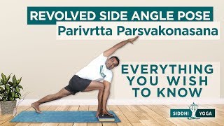 Parivrtta Parsvakonasana Revolved Side Angle Pose Benefits How to Do by Yogi Ritesh Siddhi Yoga [upl. by Emmie]