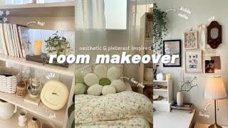 extreme aesthetic room makeover 🌷korean amp pinterest inspired 🎉 [upl. by Hanzelin15]