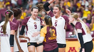 Cinematic Gopher Volleyball Sweeps Auburn in Diet Coke Classic [upl. by Sorcha]