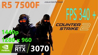 CounterStrike 2 RTX 3070  RYZEN 5 7500F 1440p 1280 x 960 MEDIUM MAX [upl. by Nizam709]