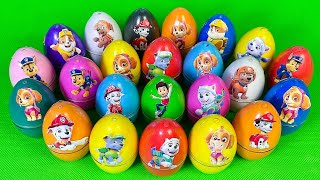 Looking For Paw Patrol Eggs With Slime Coloring Ryder Chase MarshallSatisfying ASMR Video [upl. by Celik]