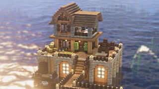 Minecraft  Oceanside House Speedbuild  Mizunos 16 Craft [upl. by Ahsercal]