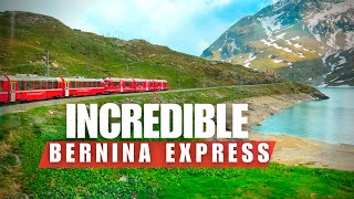 Bernina Express from Chur to Tirano  World’s Most Beautiful Scenic Train [upl. by Ushijima]