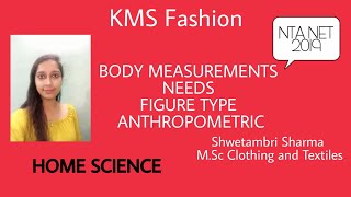 NTA NET 2019 APPAREL DESIGNING Body measurements figure type by Shwetambri sharma [upl. by Anayk]