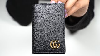 UNBOXING GUCCI GG MARMONT CARD CASE MENS COLLECTION [upl. by Swerdna]