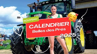 😍🚜 NOUVEAU Le calendrier des agricultrices Belles des Prés 2025 [upl. by Adnohsor401]