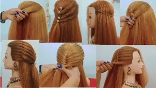 Top 6 pretty hairstyle for girls  Hairstyle for wedding  Hair style for party  Open hair style [upl. by Samuela979]