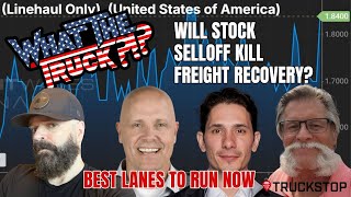 Will stock market selloff kill freight recovery best lanes to run now  WHAT THE TRUCK [upl. by Assiralk]