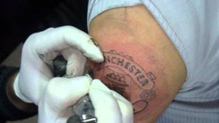 Glory Glory Manchester United tattoo [upl. by Eimrots483]