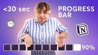 Create a Progress Bar in Notion in 30 Seconds [upl. by Alexandra]