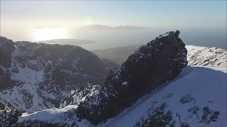 The Inaccessible Pinnacle amp The Black Cuillin Isle of Skye Scotland from the air [upl. by Llibyc]