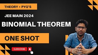 BINOMIAL THEOREM ONE SHOT  ALL CONCEPTS AND TRICK INVOLVED  JEE 2024 [upl. by Elletnahc]