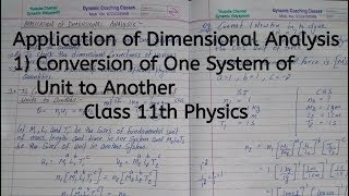 Application of dimensional analysis class 11  Class 11 derivation series  video no 2 blue sky [upl. by Ellehsad]