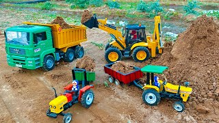 JCB 5cx fully loading sand HMT tractor  Sonalika rx60 tractorMrDevCreators [upl. by Hyrup]