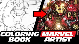 MARVEL artist COLORS a CHILDRENS COLORING BOOK Avengers [upl. by Warfold]