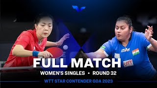 FULL MATCH Sutirtha MUKHERJEE vs Jia Nan YUAN  WS R32  WTTGoa 2023 [upl. by Greenquist]