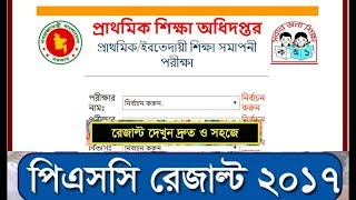 PSC Result 2017  Get Result with marksheet  Education BD [upl. by Dixil781]