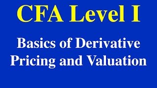 2015 CFA level I Basic of Derivative Pricing and Valuation Part I of 4 [upl. by Erinna]