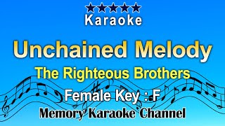 Unchained Melody Karaoke The Righteous Brothers  Female Key F [upl. by Seraphina258]