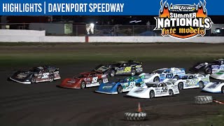 DIRTcar Summer Nationals Late Models Davenport Speedway July 1 2021  HIGHLIGHTS [upl. by Akinak]