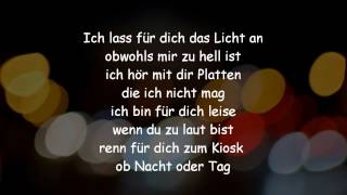 Revolverheld  Ich lass für Dich das Licht an Lyrics HQ amp HD [upl. by Ymor580]