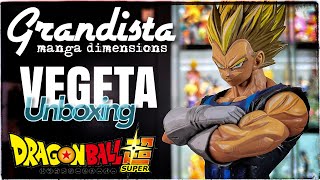 GRANDISTA SUPER SAIYAN VEGETA MANGA DIMENSIONS TOY UNBOXING REVIEW DRAGON BALL ACTION FIGURES [upl. by Nryhtak]