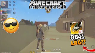 FREE FIRE MINECRAFT GRAPHICS IN FREE FIRE 🔥 PLAY WITHOUT ANY LAG  GRAFIK MINECRAFT FF CONFIG FILE😍 [upl. by Ahsitan]