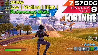 Fortnite  Ryzen 7 5700G amp 16gb  Vega 8  Performance Mode Is A WOW [upl. by Yssak]