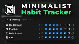 How To Build A Simple Notion Habit Tracker [upl. by Gnolb542]