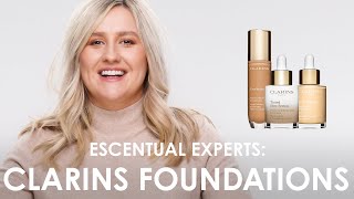 Escentual Experts Guide to Clarins Best Foundation To Match Your Clarins Skincare [upl. by Meesan]