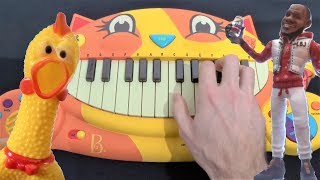 Wanna Sprite Cranberry Song But its played on a cat piano and a chicken [upl. by Kellyann913]