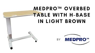 MEDPRO™ Overbed Table with HBase in Light Brown [upl. by Haimerej]