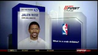 LeBron James Crab Dribble  Jalen Rose Explains on ESPN [upl. by Ahseiuqal726]