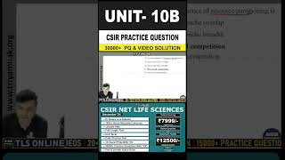 CSIR Practice Question  Unit 10 Ecological Principles  Topic B Habitat and Niche [upl. by Manouch142]