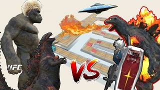 Angry Kong x Shin Godzilla vs Godzilla Burning for Revenge in Animal Revolt Battle Simulator [upl. by Rihana]