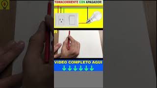 APRENDA A CONECTAR UN TOMACORRIENTE CON UN INTERRUPTOR Y UN FOCO [upl. by Anaert]