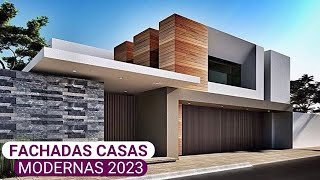 FACHADAS DE CASAS MODERNAS e LUXUOSAS 2023 [upl. by Billmyre]